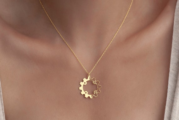 Engineer Gear Necklace, Mechanical Engineer Pendant, Gift For Engineer, Gear Jewelry, Science Necklace, Engineer Jewelry, Gift For Her