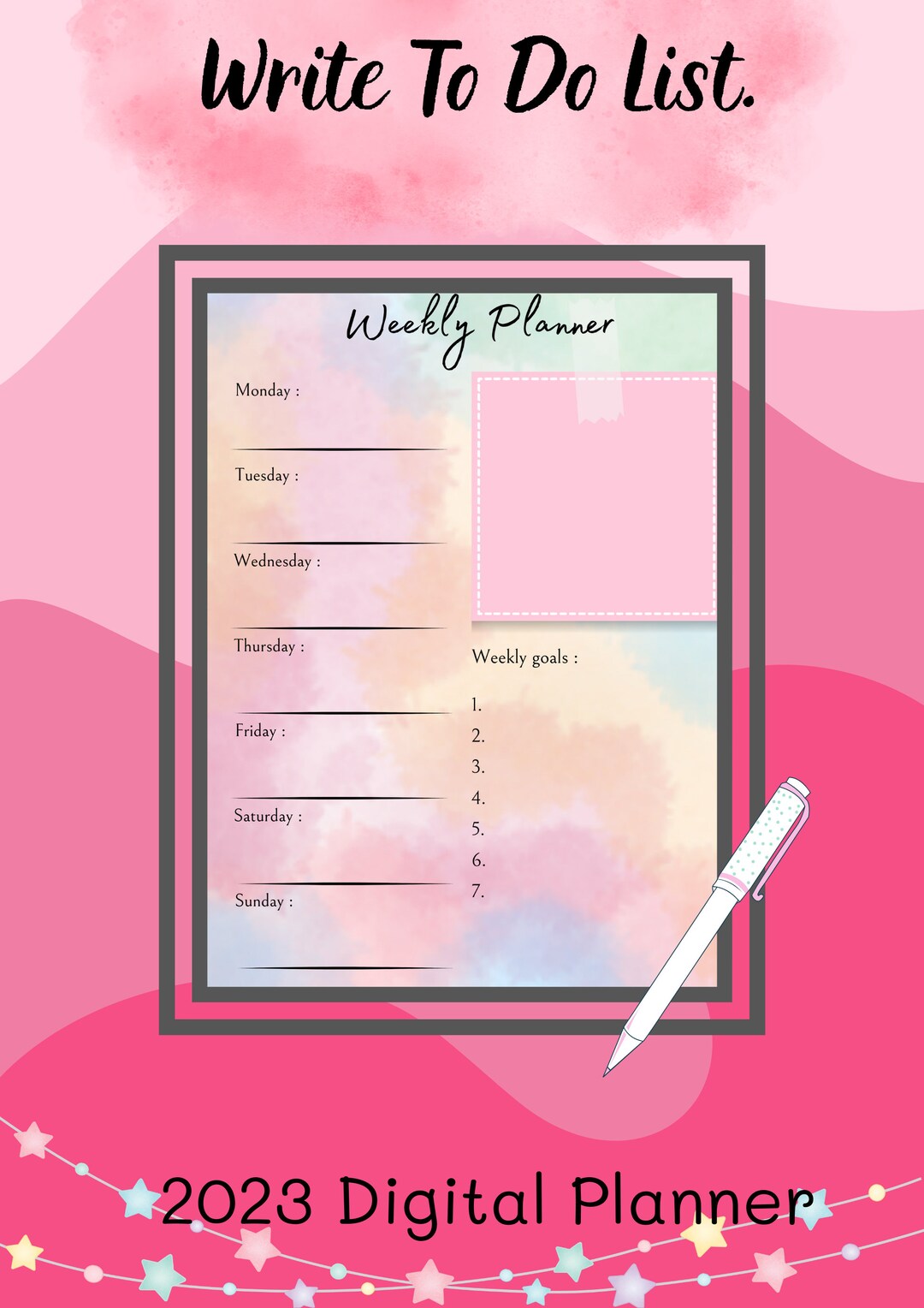 digital-weekly-planner-time-management-template-weekly-goal-etsy