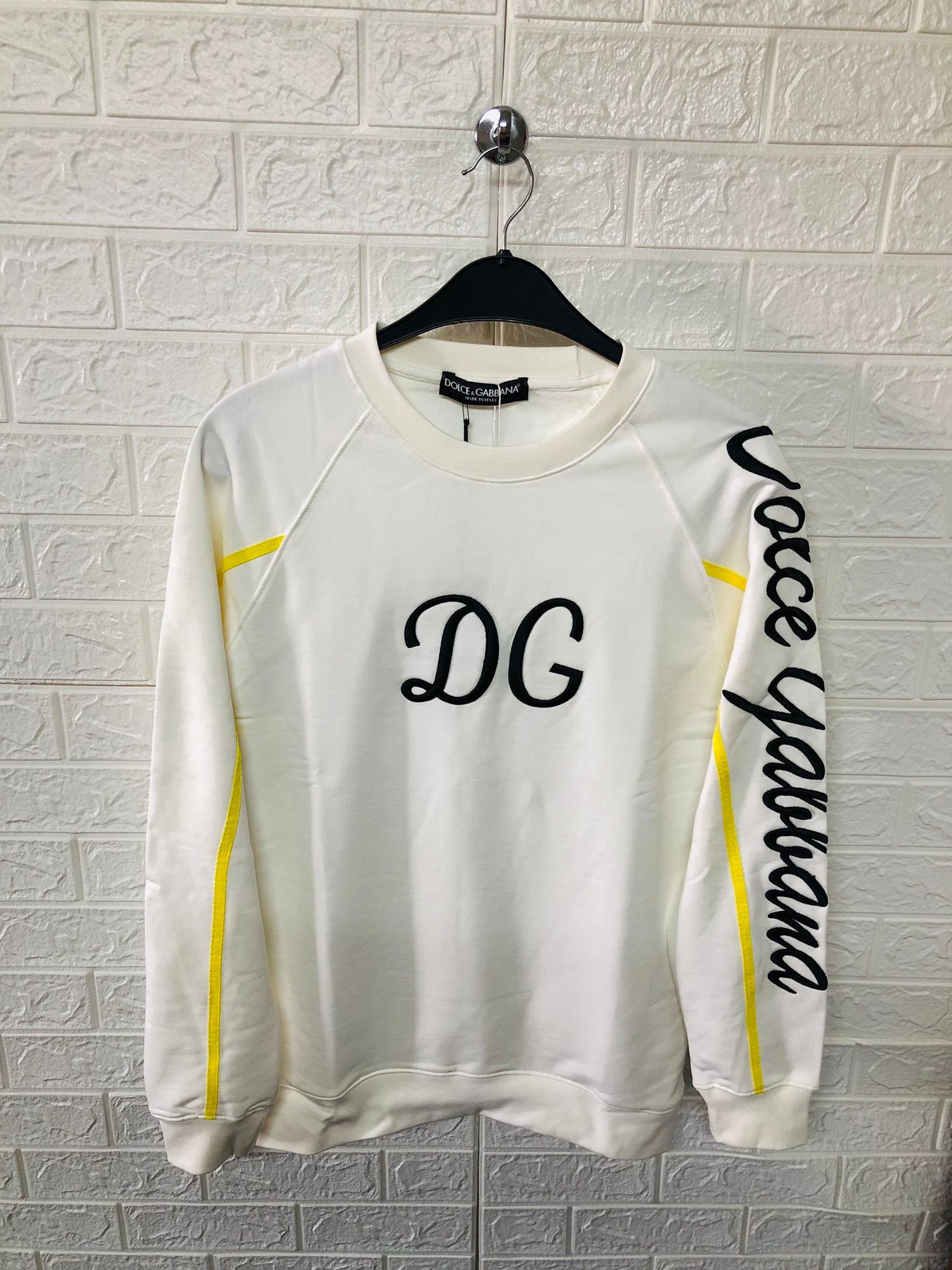 Dolce & Gabbana Men's Jersey Hoodie with DG Print