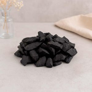 Shungite Water Purification Stones 2lb – 5–20mm Chips + Free EMF Phone Plate – Shungite Mineral Set, Unique Harmonizer Gift