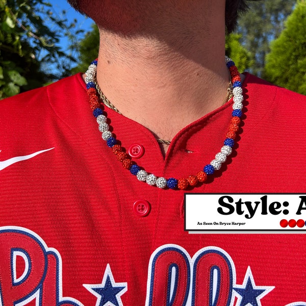 Phillies Beaded Necklace - José Alvarado Inspired