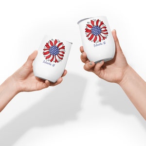 Patriotic Wine Tumbler, patriotic, USA, Wine Tumbler