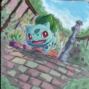 Carte Pokémon peinte à la main.