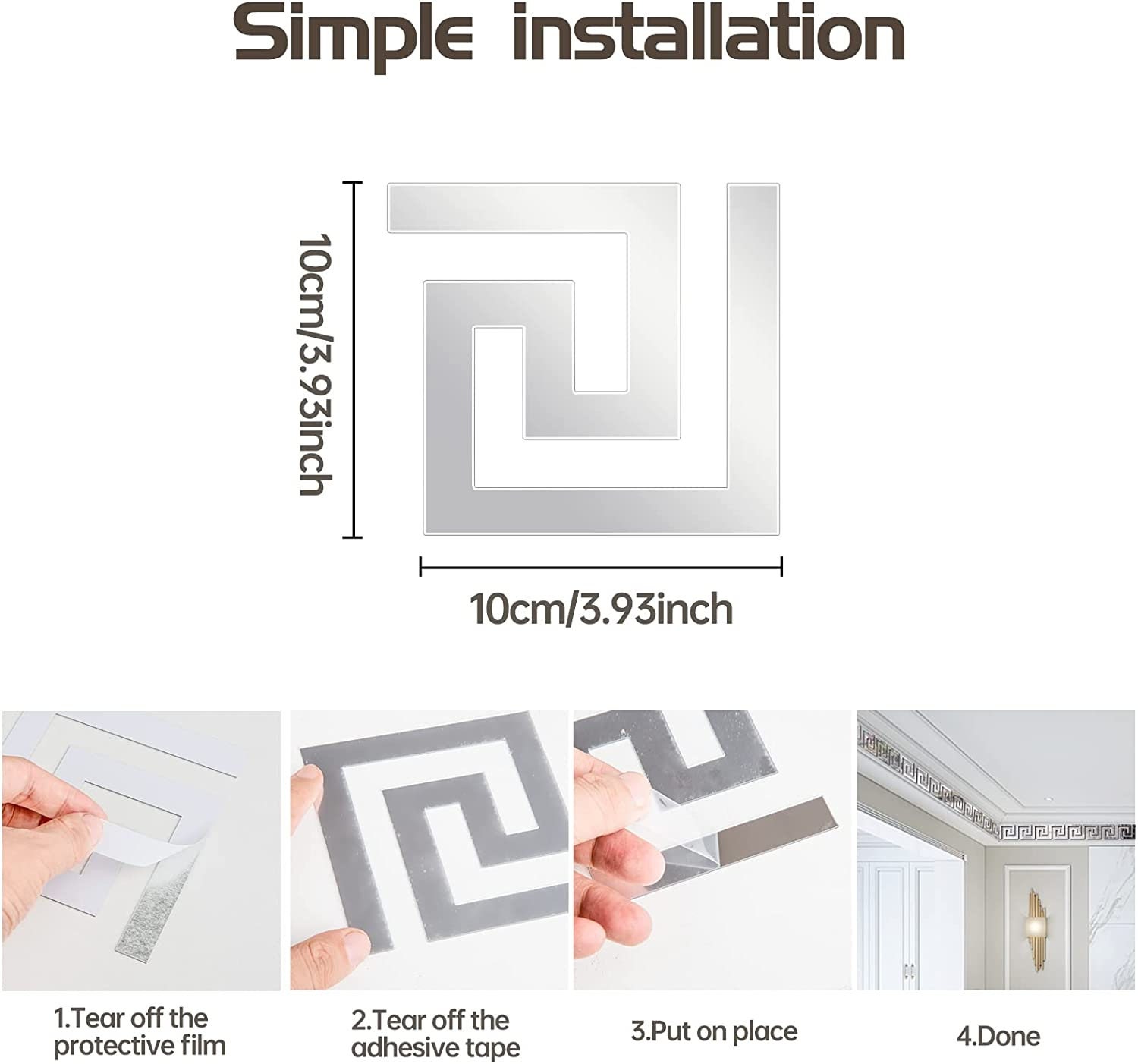 27pcs Mirror Border Stickers Wall Decor Stickers Removable Etsy