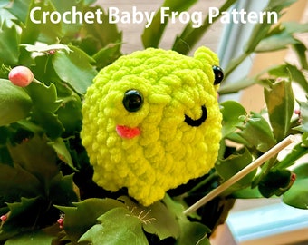 Crochet Frog Plush Pattern, Beginner Friendly (PDF Download)
