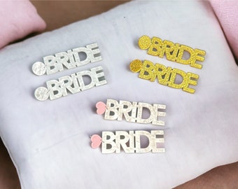 Bride Letter Drop Earrings - Stylish Bachelorette Party Jewelry - Elegant Dangle Earrings for the Bride-to-Be