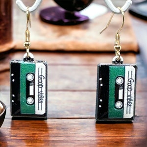 Retro Cassette Tape Dangle Earrings