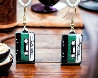 Retro Cassette Tape Dangle Earrings