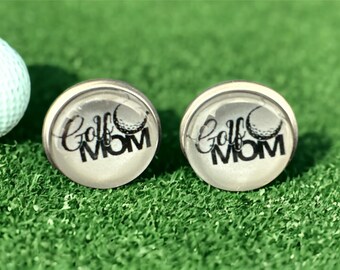 Chic Golf Mom Stud Earrings: Tee Time Style Statement