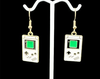 Retro Game Console Drop Earrings: 90s Nostalgia Jewelry