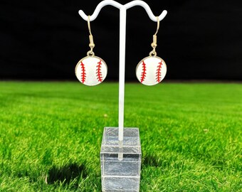 Swing into Style: Dangle Baseball Earrings
