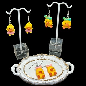Whimsical Duck Earrings // Yellow Duck Earrings // Cruising Ducks // Spring Earrings // Animal Earrings // Duck Jewelry