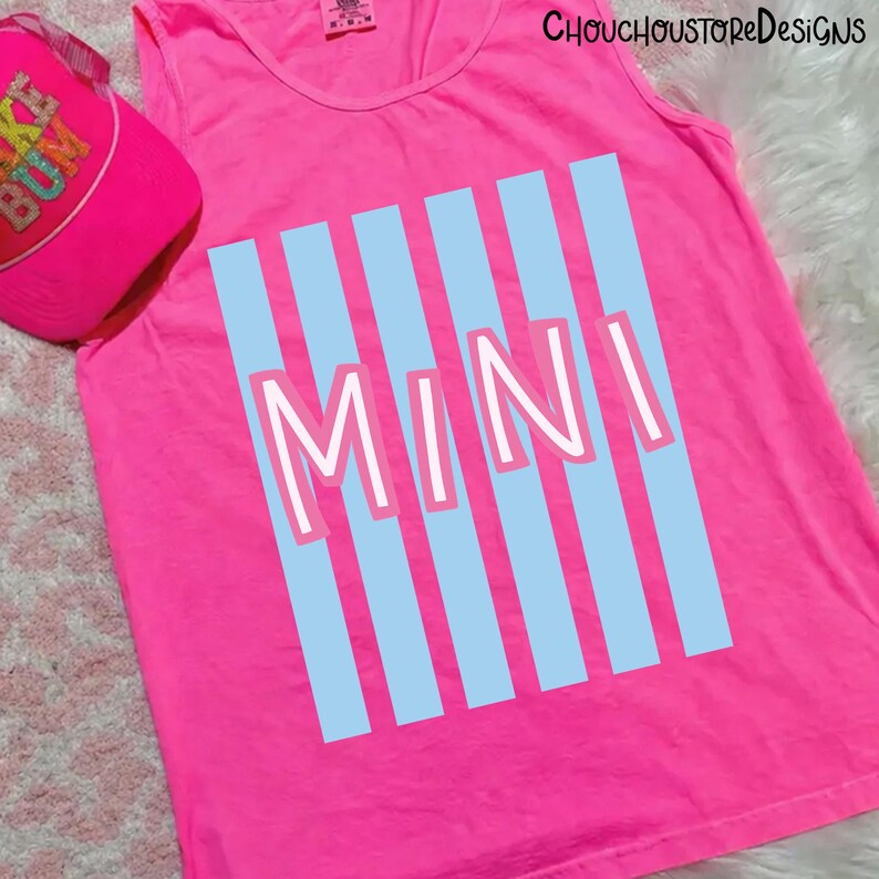 Paquete PNG de Mamá Preppy, Conjunto PNG de Mamá Nana Mimi Gigi, Diseños de Mamá Coqueta a Rayas, Paquete de Sublimación de Maternidad Femenina y Linda imagen 7