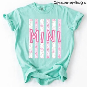 Preppy Floral Mama PNG Bundle, Mama Mini Nana Gigi PNG Set, Coquette Rose Stripe Designs, Girly Motherhood Sublimation Pack image 3