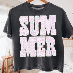Preppy Summer Faux Pearl PNG, Coquette Beach Summer Shirt Design image 7