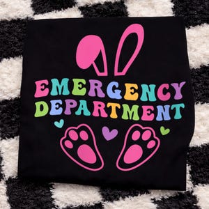Emergency Department Bunny png, ER Nurse Easter Bunny Design, Cute Pastel Emergency RN Shirt Graphic, Healthcare Easter Sublimation