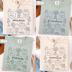 Mama Grandma Nana Auntie PNG Bundle, Vintage Floral Line Art Designs, Minimalist Motherhood Quotes, Boho Mom Sublimation Pack