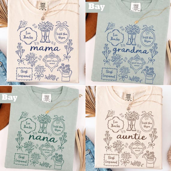 Mama Grandma Nana Auntie PNG Bundle, Vintage Floral Line Art Designs, Minimalist Motherhood Quotes, Boho Mom Sublimation Pack