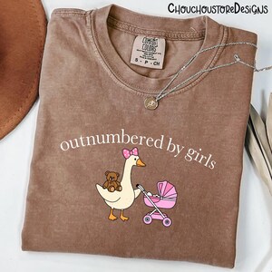 Outnumbered by Girls Goose png, Funny Mom Life png, Girl Mom Shirt Design, Cute Goose with Stroller PNG, Motherhood Sublimation Graphic image 5