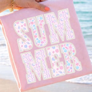 Preppy Summer Faux Pearl PNG, Coquette Beach Summer Shirt Design image 8