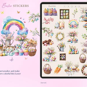 Easter Stickers | 500 Digital Stickers | Easter Goodnotes Sticker Book ...