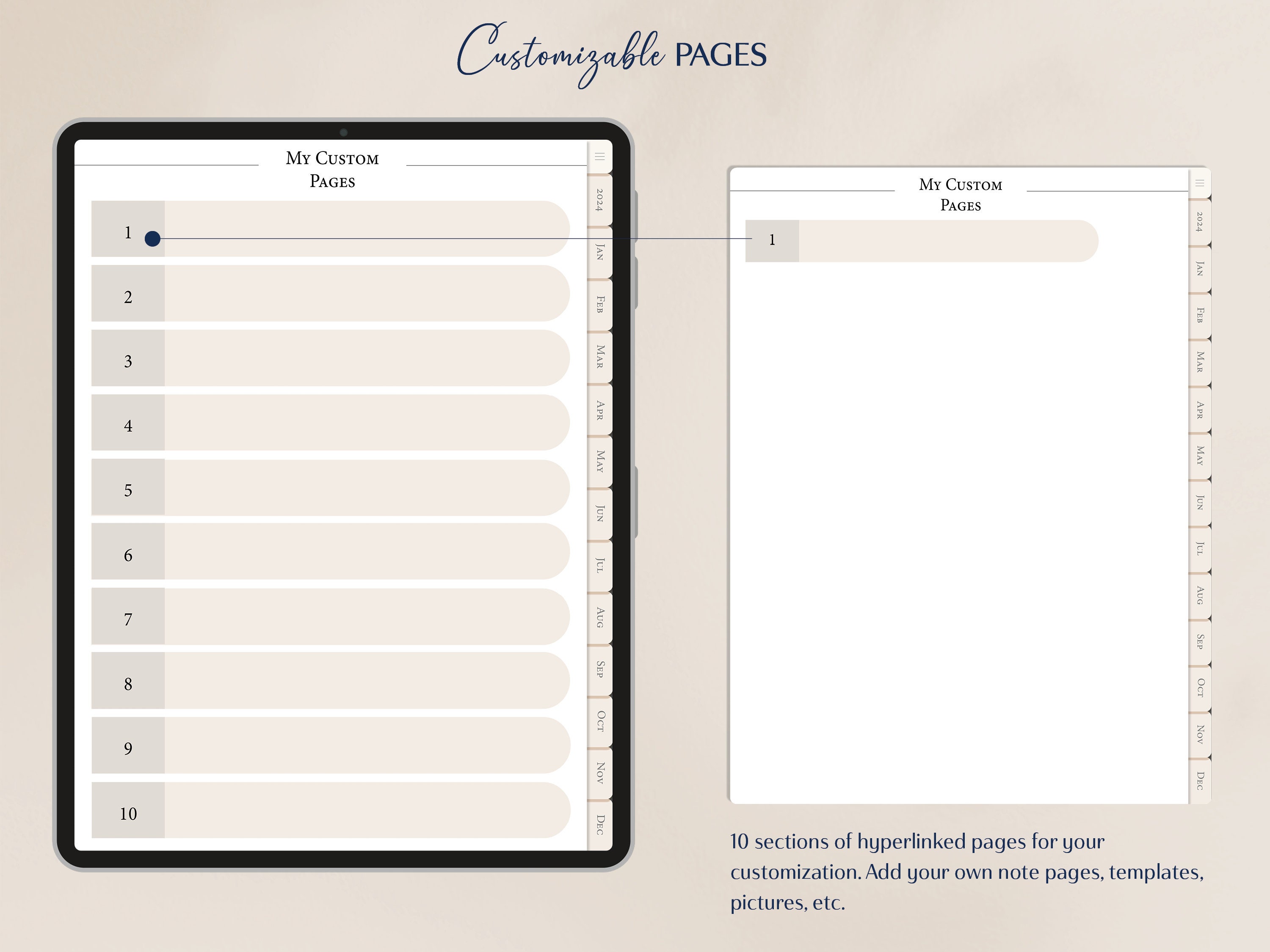 2024 Digital Planner Minimalist Planner iPad Planner Goodnotes Planner ...