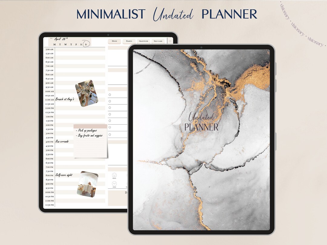 Digital Planner | Minimalist Undated Digital Planner | iPad Planner ...