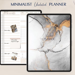 Digital Planner | Minimalist Undated Digital Planner | iPad Planner | Goodnotes Planner | Notability | Monthly | Weekly | Daily Planner