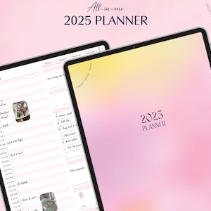 2025 Digital Planner | iPad & Android Planner | Goodnotes Planner | All-in-one Digital Calendar | Monthly, Weekly, Daily Planner