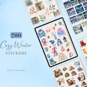 Digital Stickers Cozy Winter | Goodnotes Stickers | 700 Digital Planner ...