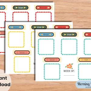 Back to School Activities Planner Printable, Weekly Planner Kids, School Planner Digital, Weekly Homework Planner Printable, Daily Schedule