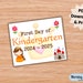 First Day of Kindergarten Sign, First Day of School Sign, Printable ...