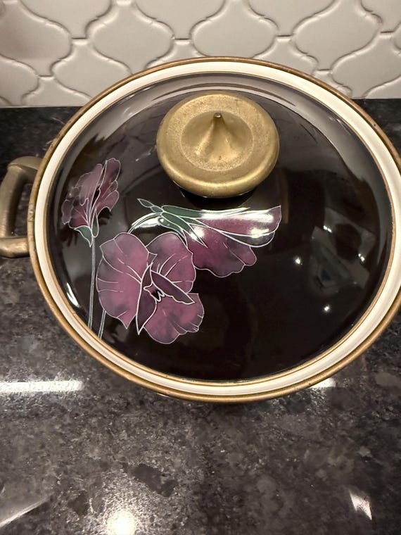 Vintage Mikasa 3qt Enamel Grande Chef Tango Casserole Dish Dutch