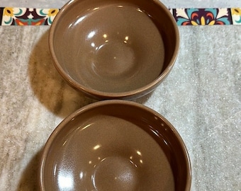 Vintage 1950’s Set of 2 Russel Wright Dessert / Fruit / Sauce Bowls Iroquois nutmeg color TWO