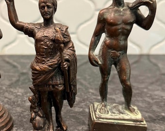 Antique Bronze Statues: Napoleon, Augustus, or David