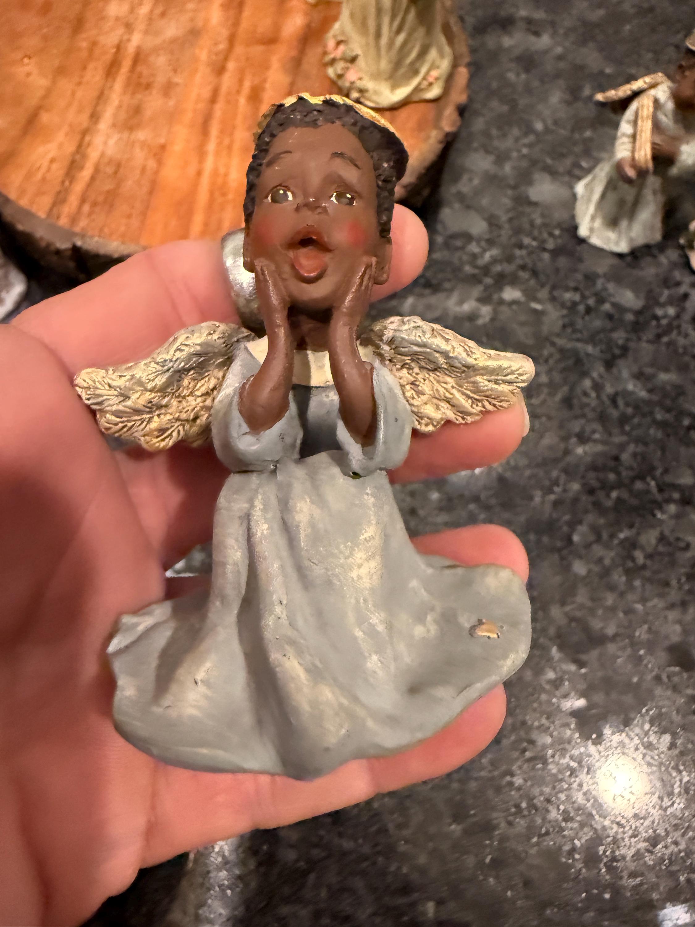 Vintage Sarah's Attic Angel Figurine Lot – Black Heritage Angels, 1990s ...