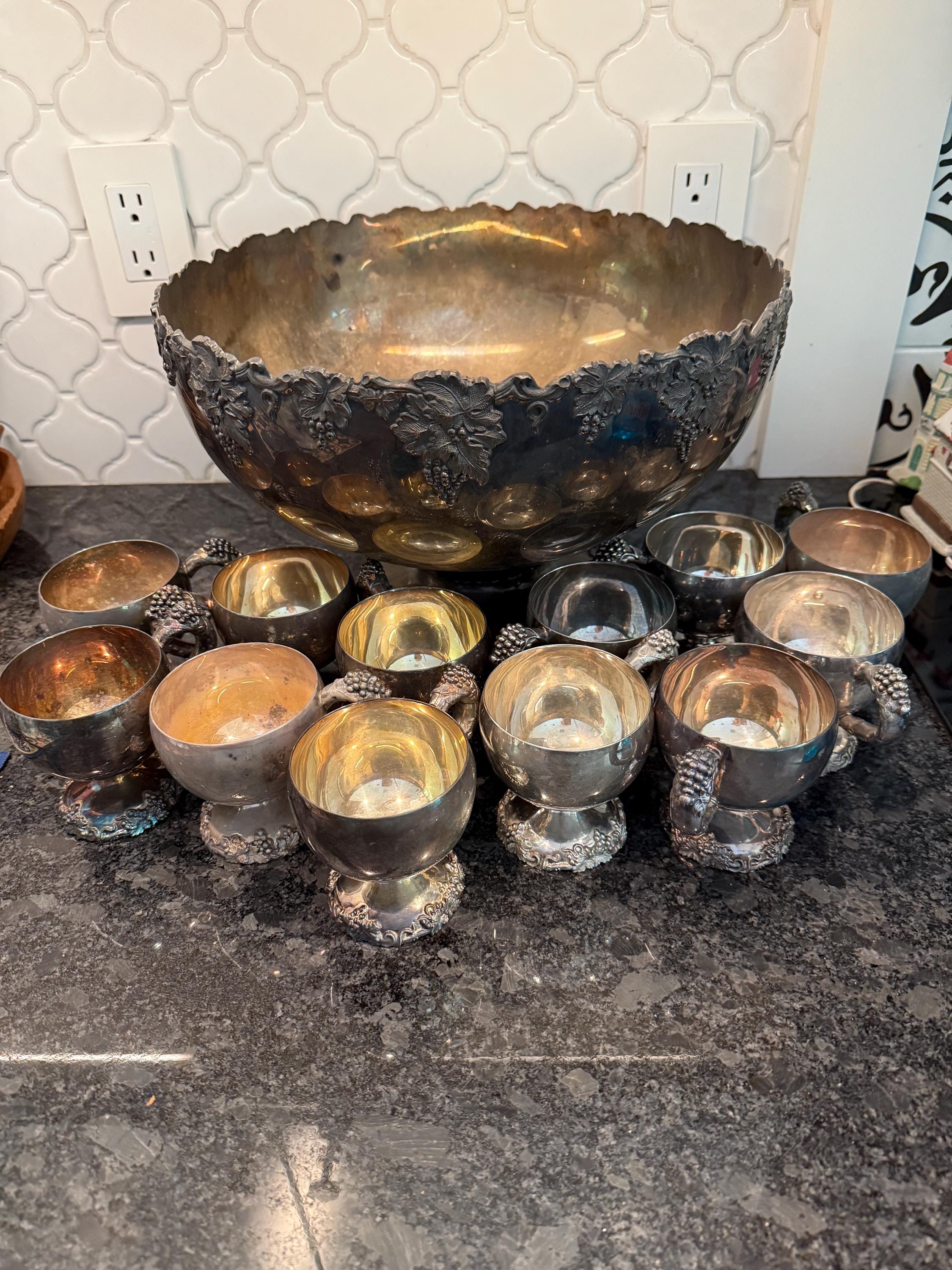 Grape Punch Bowl Set - Etsy