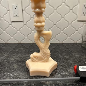 Vintage Westmoreland Glass Koi Fish Candle Holder - Dolphin - Japanese Lucky fish
