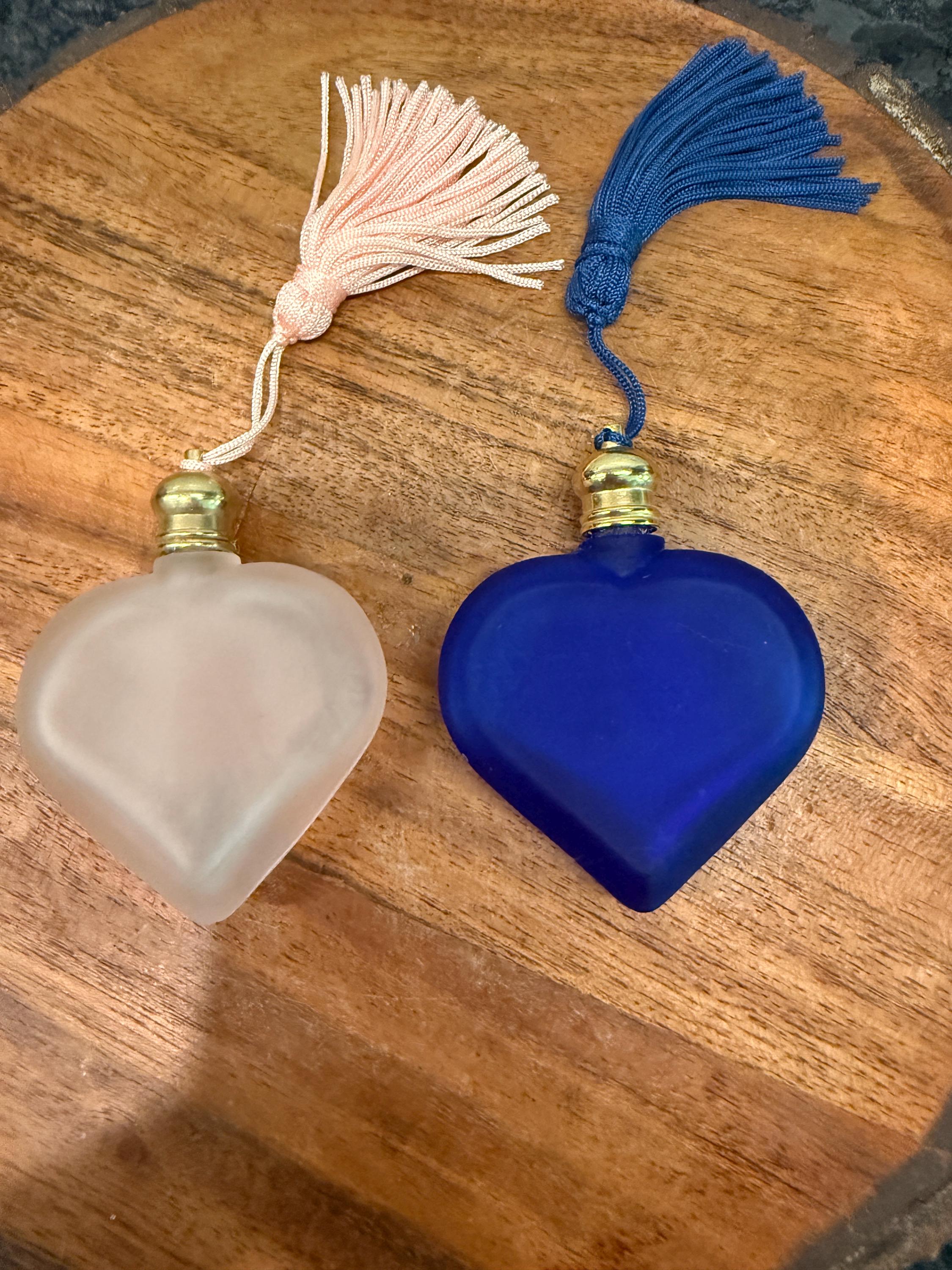 Vintage Blue Heart Shaped Bottles - Etsy