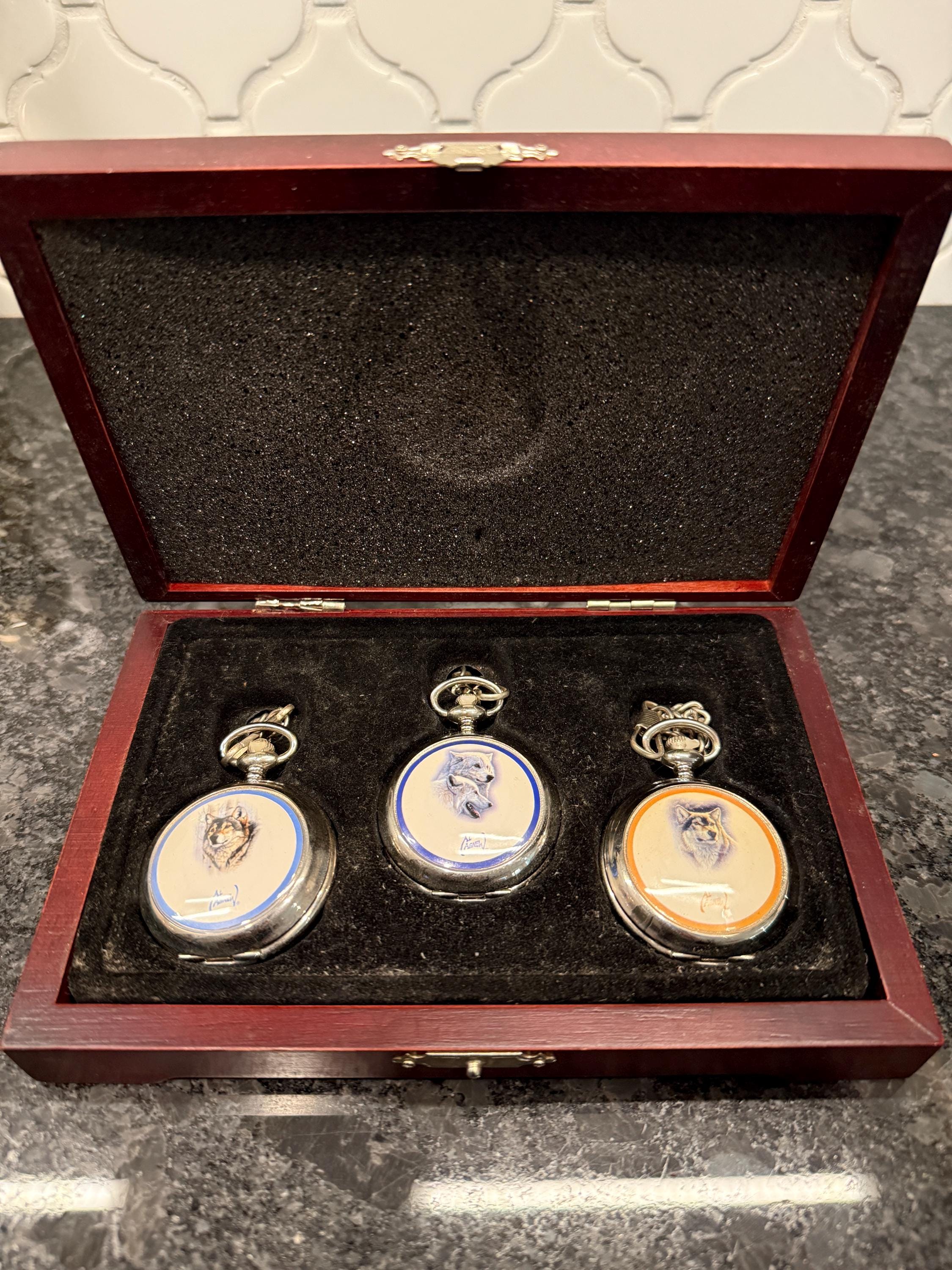 Avon Al Agnew Bass Pocket Watch NOS w Tin 2003 Majestic Waters Vintage Al Agnew Majestic Eagles Pocket Watch - Etsy main image 3