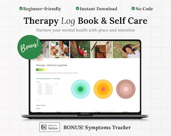 Therapy Notion Aesthetic Template Therapy Healing Notes Self Care Prompts Mood Tracker Medication Tracker Dopamine Skin Care Mental Health