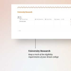 Simple University Application Tracker Notion Template 2024 Student ...