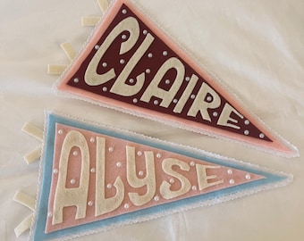 Personalized Pennant Flag | Pearl & Lace Pennant