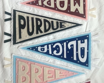 Personalized Pennant Flag | Pearl & Lace Pennant