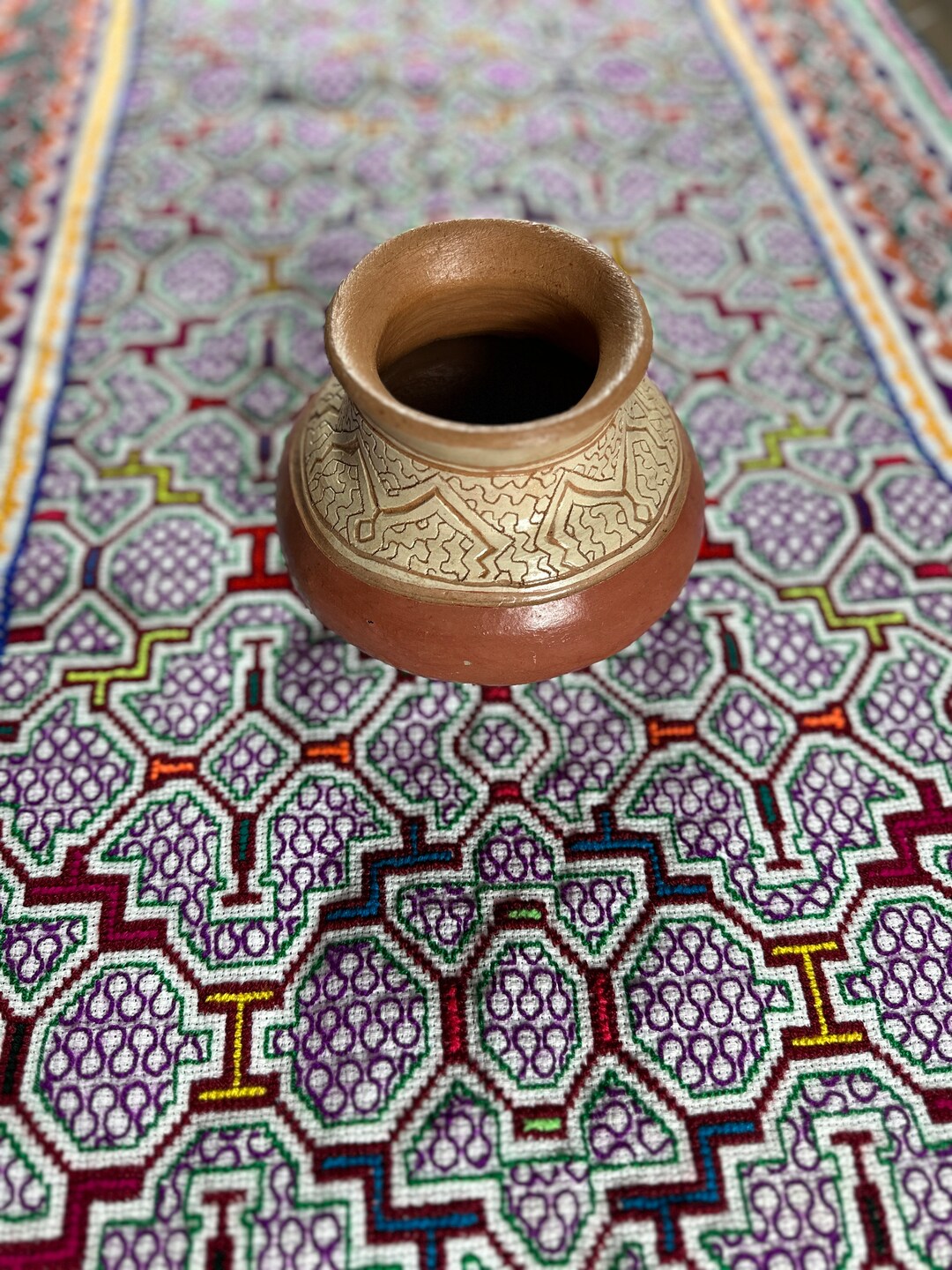 Handmade Authentic Traditional Shipibo Amazonian Pottery Vase Etsy