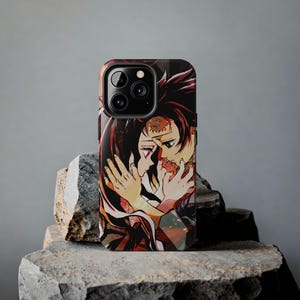 Demon Slayer Phone Case Nezuko and Tanjiro – Stylish for iPhone 16 15 14 13 12 11 XR X XS Pro Max Plus Mini & Samsung S24 S23 S22 S21
