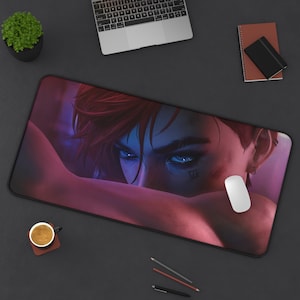 Vi Arcane Mousepad, Unique Desk Mat Design for Gaming, Creative Work, Gift For Gamer, League of Legends Desk Mat, Mouse Pad, Gaming Mousepad