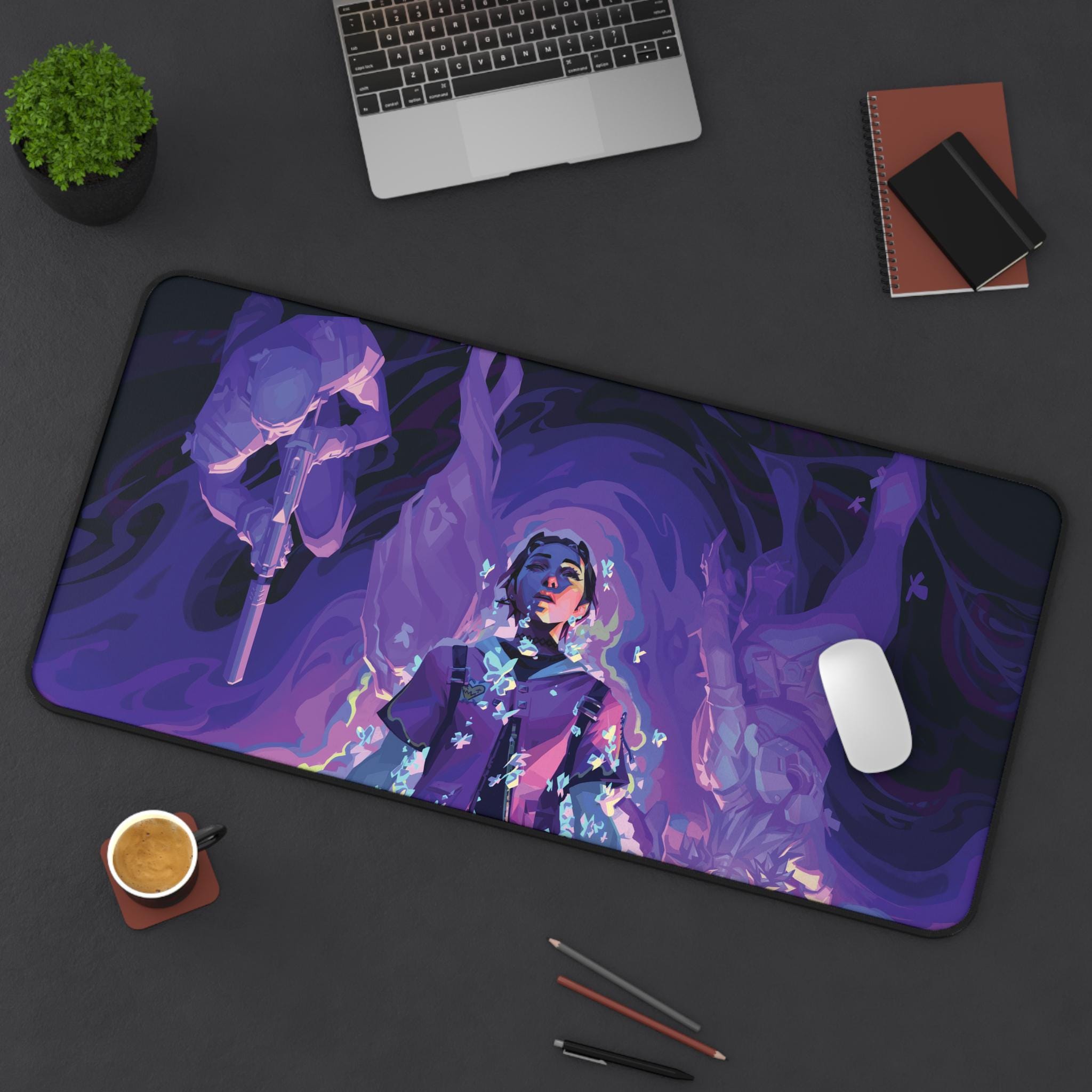 Gaming Mouse Pad, Clove Valorant Desk Mat for Gamers, Office Decor, Birthday Gift, Custom Design, Large Mousepad