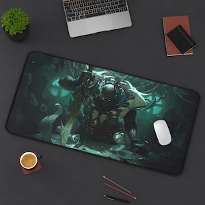 Pyke-bureaumat, League Of Legends gaming-muismat voor gamers, computerbureauaccessoires, kantoorinrichting, gamingcadeau, groot bureauonderlegger