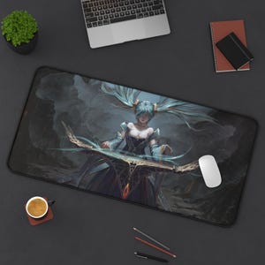 Sona Desk Mat, Gaming Mousepad, League of Legends Fans - Perfect Gift Idea, Sona Design, Custom Mousepad, Large Gaming Mat